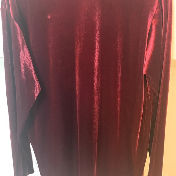 Vintage Disney Velour Long Sleeve Button Up in Burgundy Mickey Mouse SZ Large - Picture 13 of 14